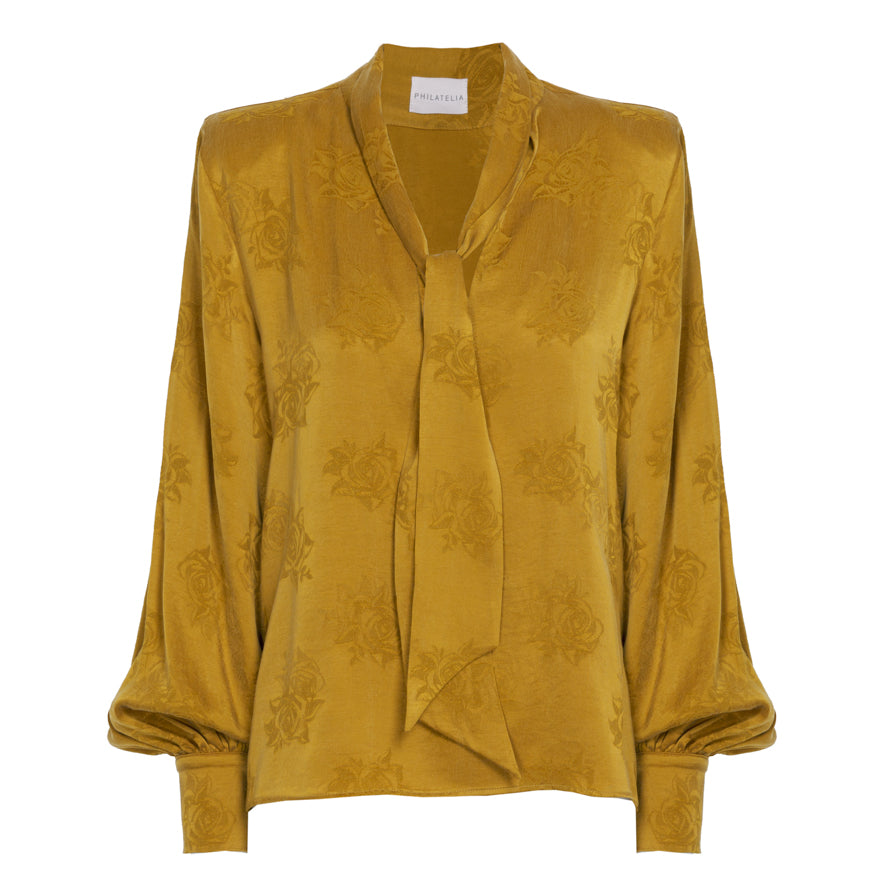 Camisa Lazada Jacquard - Mustard