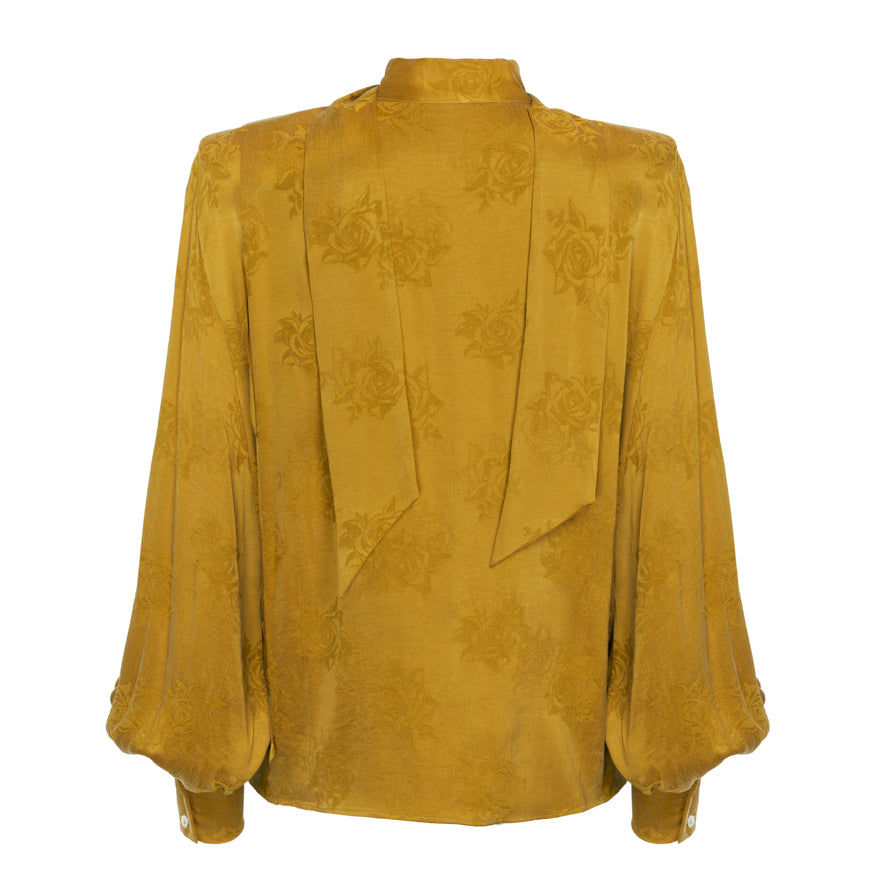 Camisa Lazada Jacquard - Mustard