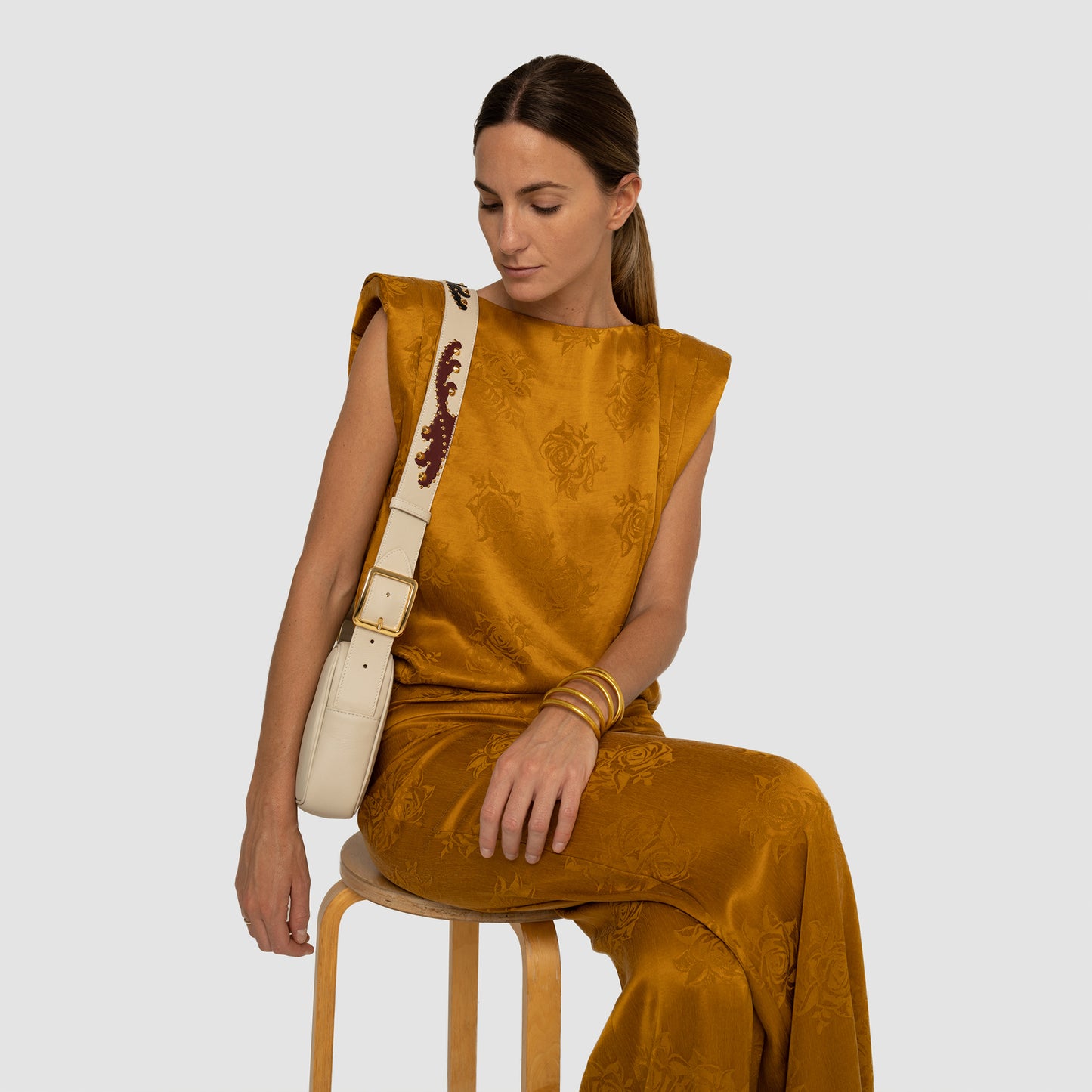 Pantalón Jacquard - Mustard