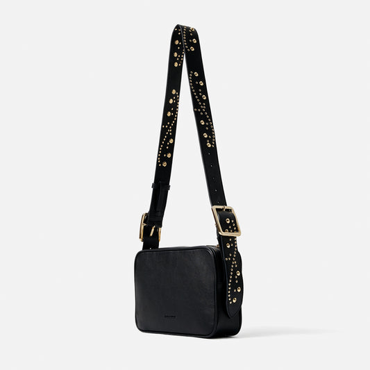 Crossbody Black + Paisley Studs