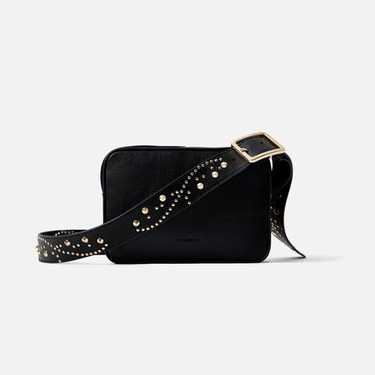 Crossbody Black + Paisley Studs