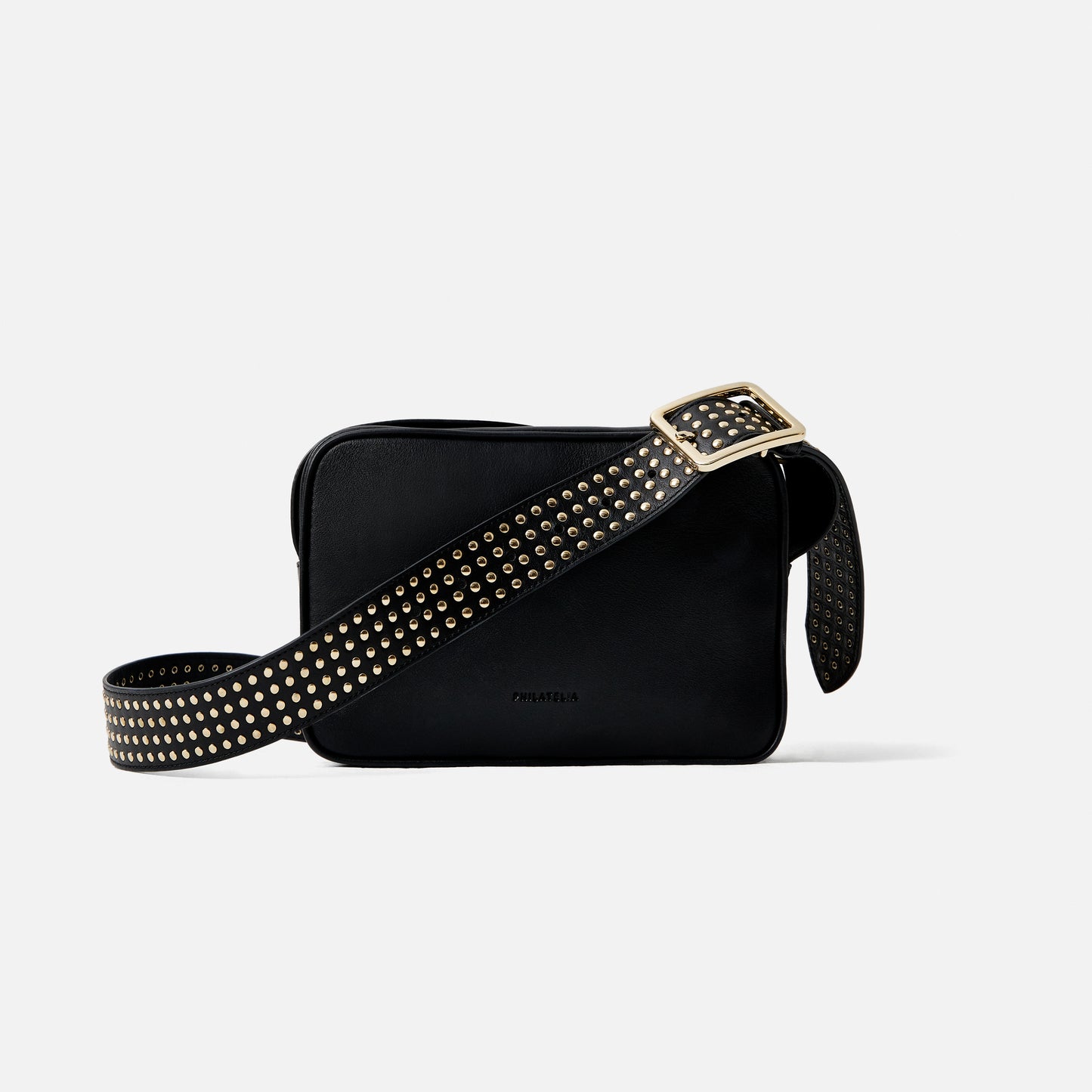 Crossbody Black + Studded Belt