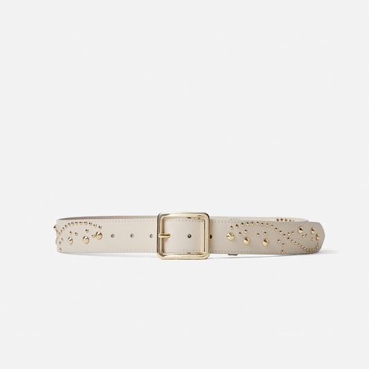 White Paisley Belt