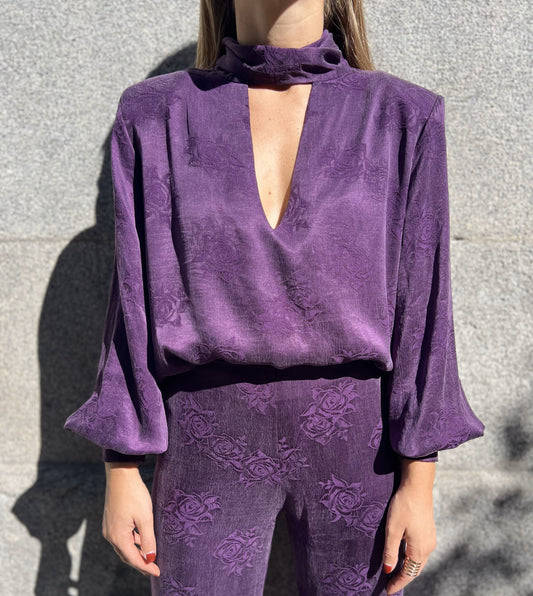 Camisa Lazada Jacquard - Purple